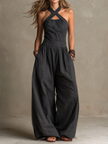 Bianca | Peto de lino y algodón con escote cruzado, elegante y chic